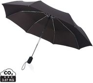 Swiss Peak AWARE Traveller 21" automaattinen sateenvarjo, musta liikelahja logopainatuksella